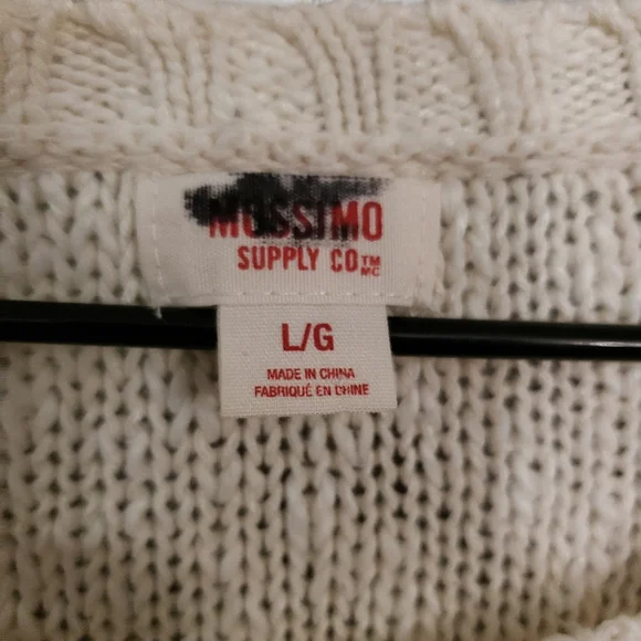 Mossimo L cable knit sweater cream/white - Picture 3 of 7